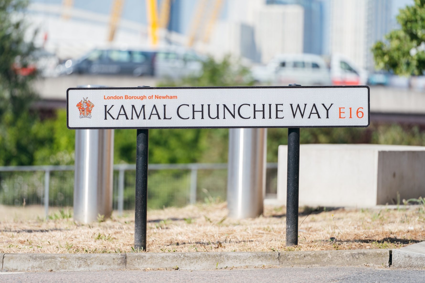 Street sign reading: 'Kamal Chunchie Way'